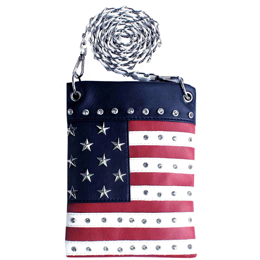 U.S Flag Patriotic Theme Mini Crossbody Bag
