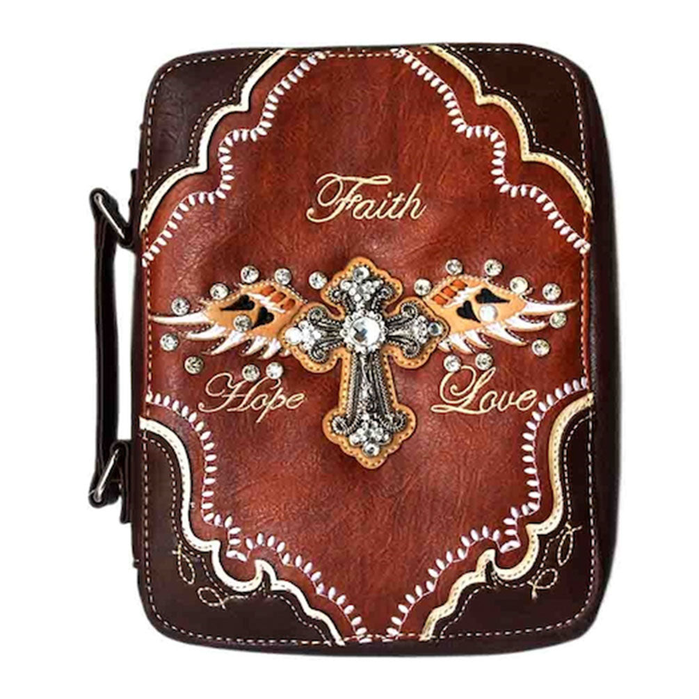 Functional Western Cross Studded Bible Cover