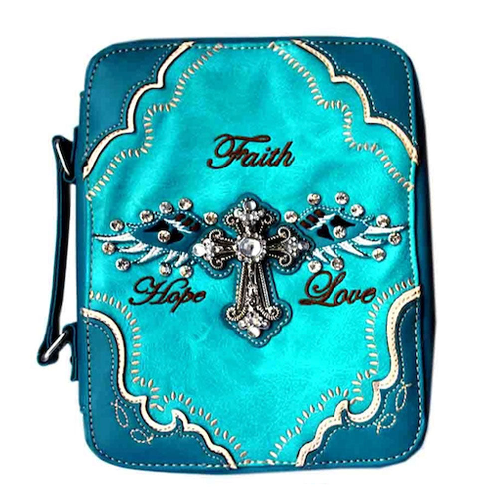 Functional Western Cross Studded Bible Cover
