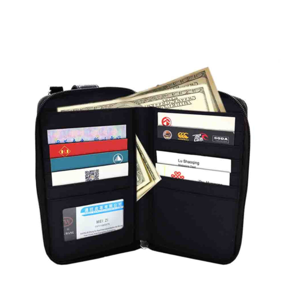 Multi Purpose Buckle Camouflage Embroidery Phone Wallet with Strap