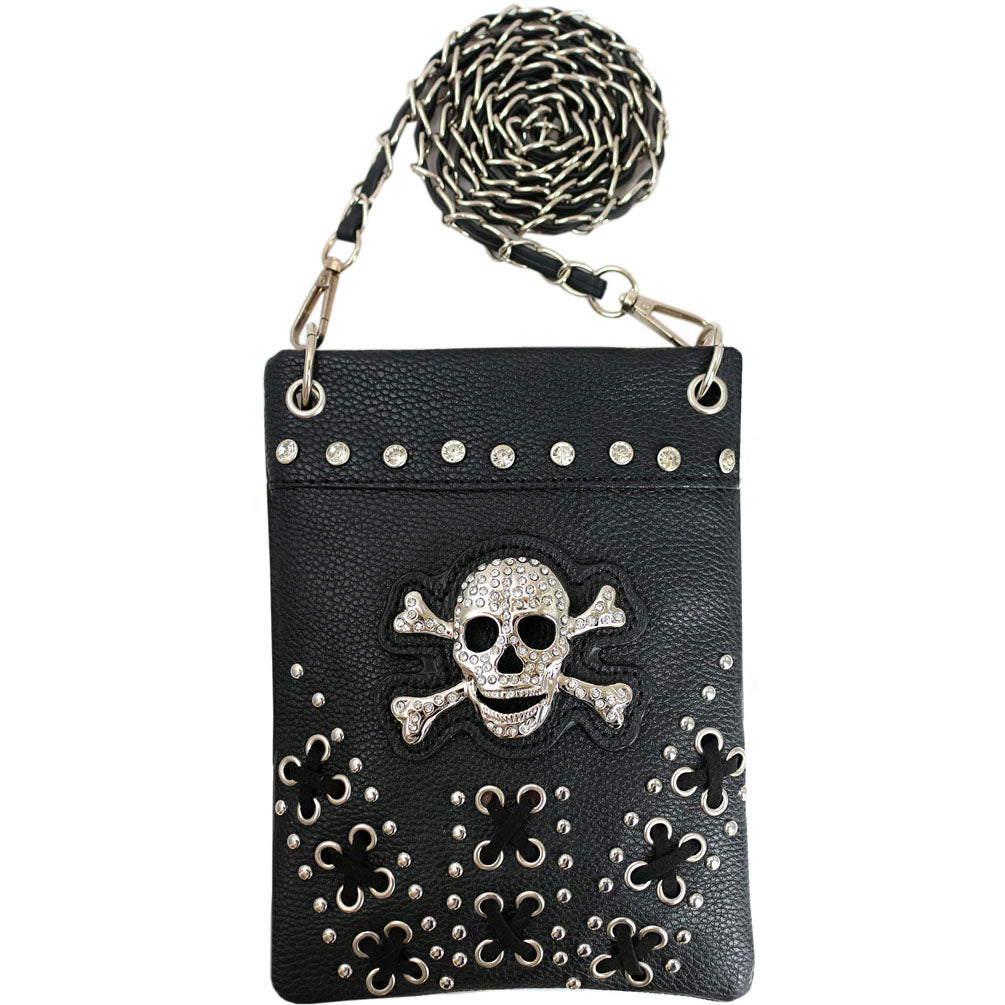 Skull Studded Mini Crossbody Bag