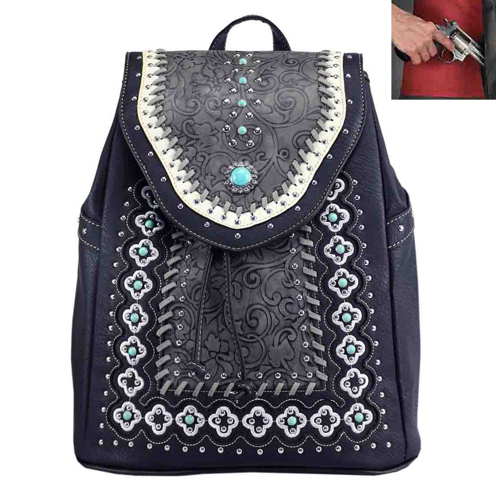 Multi Functional Western Concho Embroidery Backpack – HerstationWholesale