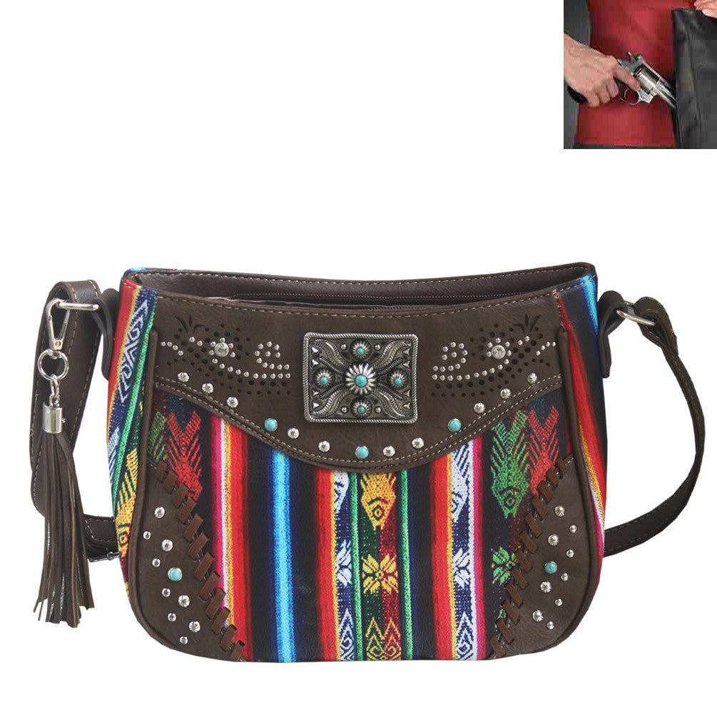 Concealed Carry Western Aztec Crossbody Bag